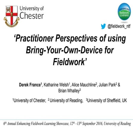 Practitioner perspectives of using bring-your-own-device for fieldwork