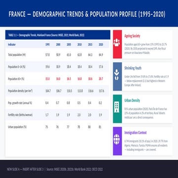 Comprehensive Analysis of France's Demographic, Economic, and Health ...