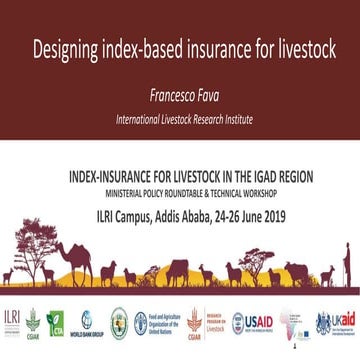 Designing index-based insurance for livestock | PPTX
