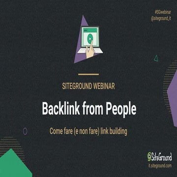 Backlink from people. Come fare (e non fare) link building