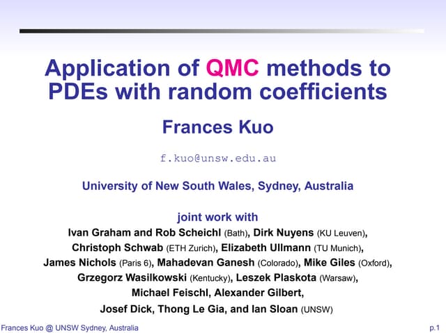 Program on Quasi-Monte Carlo and High-Dimensional Sampling Methods for Applie...