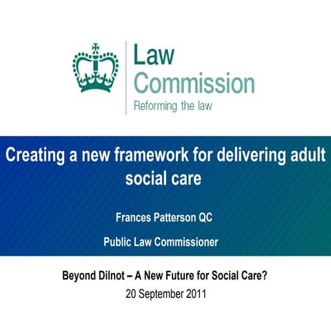 Frances Patterson: Creating a new framework for delivering adult social care