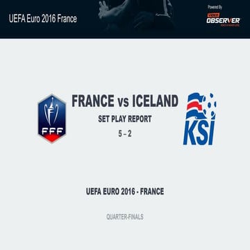 France vs Iceland Set Play Report - Euro 2016