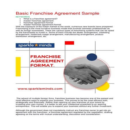 Franchise agreement in India