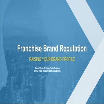 Protect & Promote Your Franchise Brand