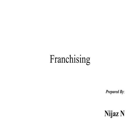 Franchising