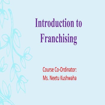 Franchising
