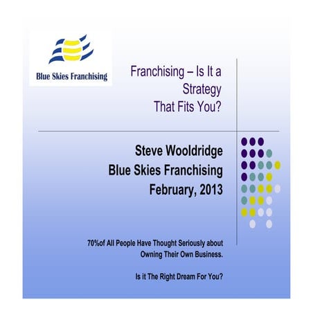 Franchising   is it right for you