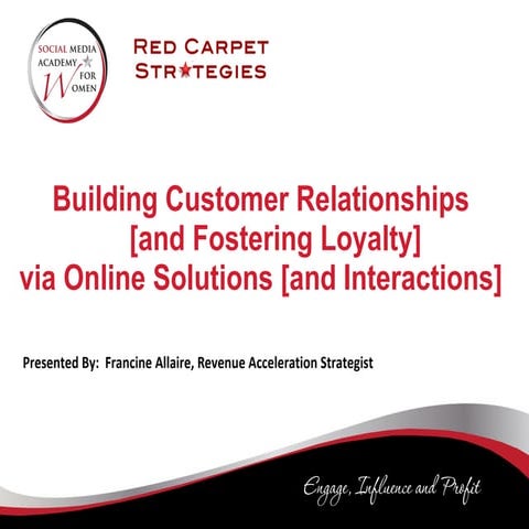 Building Customer Relationships and Fostering Loyalty via Online Solutions an...