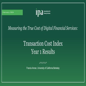 Measuring the True Cost of Digital Financial Services