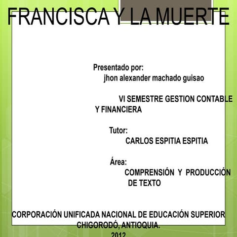 Francisca y la muerte machado