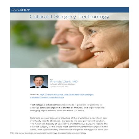 Cataract Surgery Technology