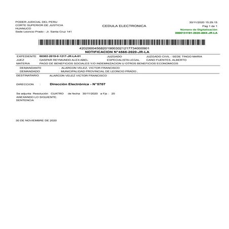 Francisco alarcon.  sentencia fundada de beneficios sociales