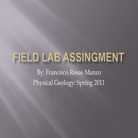 Francisco Rosas Manzo Field Lab Assingment