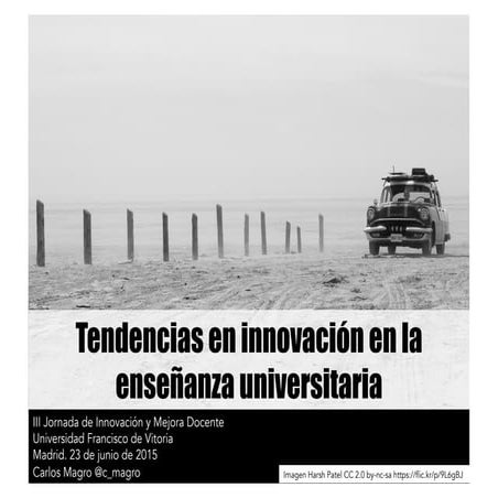 Tendencias en innovación en la enseñanza universitaria