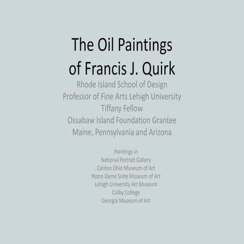 Francis J. Quirk Oil Painting Image Library