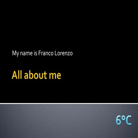 All about me: Franco 
