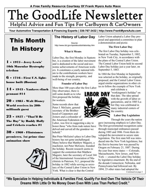 The History of Labor Day: An Infographic PDF
