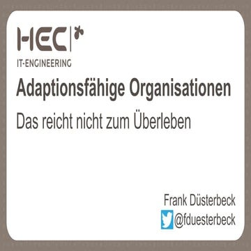 Adaptionsfähige Organisationen - SEACON