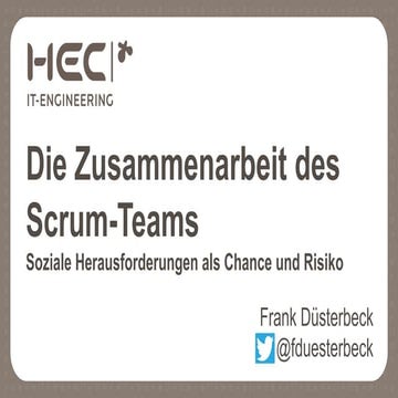 Die Zusammenarbeit des Scrum-Teams – Soziale Herausforderungen als Chance und Risiko