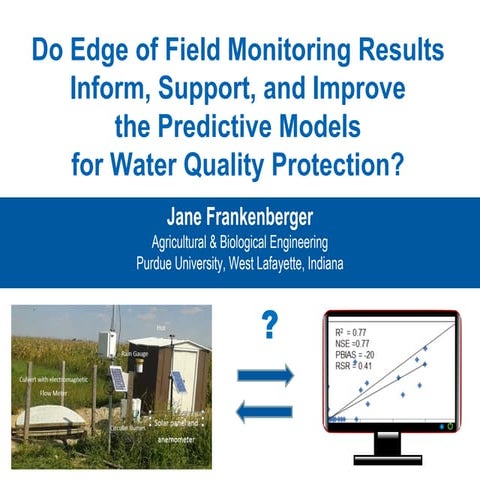 Frankenberger - Do Edge of Field Monitoring Results Inform, Support, and Improve
