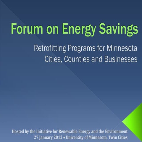Forum on Energy Savings with Senator Al Franken