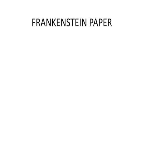 Frankenstein paper