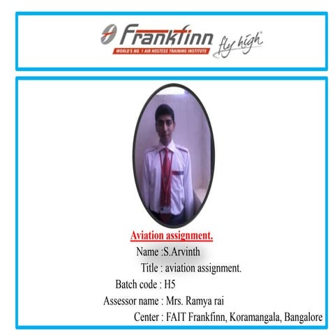 Frankfinn h5 batch koramangal institute of air hostess training