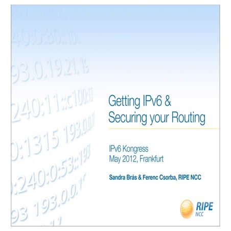 Getting IPv6 & Securing your Routing