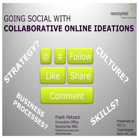 Going social with collaborative online ideations