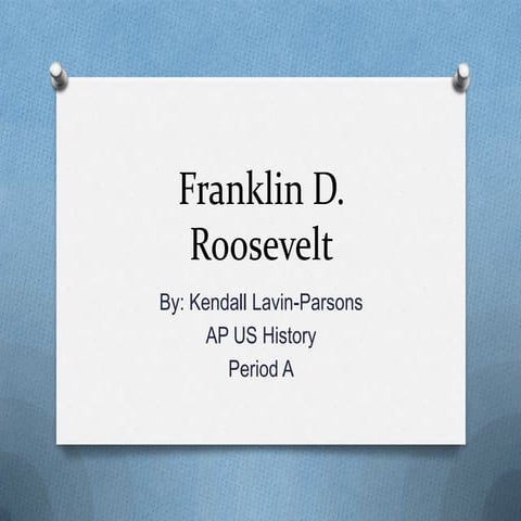Franklin roosevelt project 3
