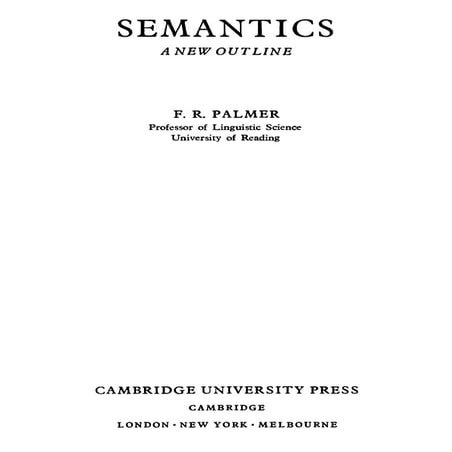 Frank palmer  semantics