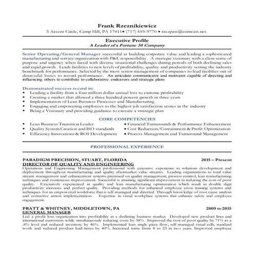 Frank paradigm eng and qa resume 2015