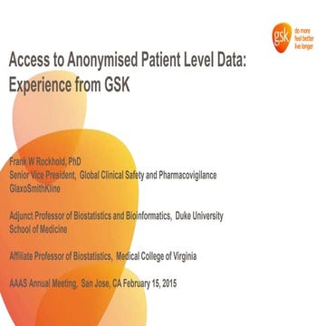 AllTrials AAAS 2015 - Access to anonymised patient level data