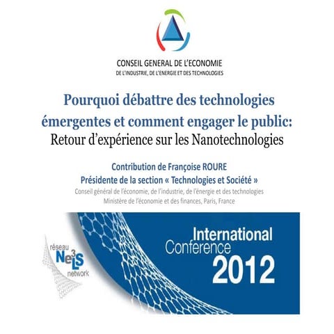 Françoise Roure_Pourquoi débattre des technologies émergentes et comment enga...