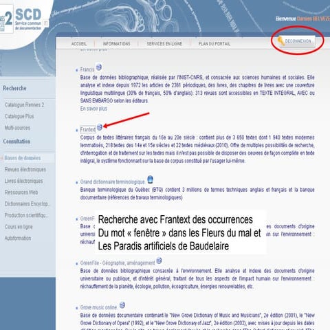 Frantext mode d'emploi rapide