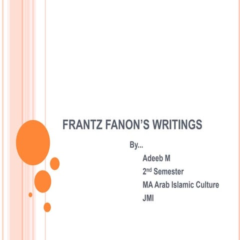 Frantz Fanon's Writings
