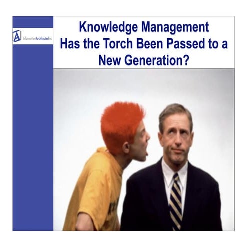 Knowledge Managemnt: Has the Torch Been Passed to a New Generation