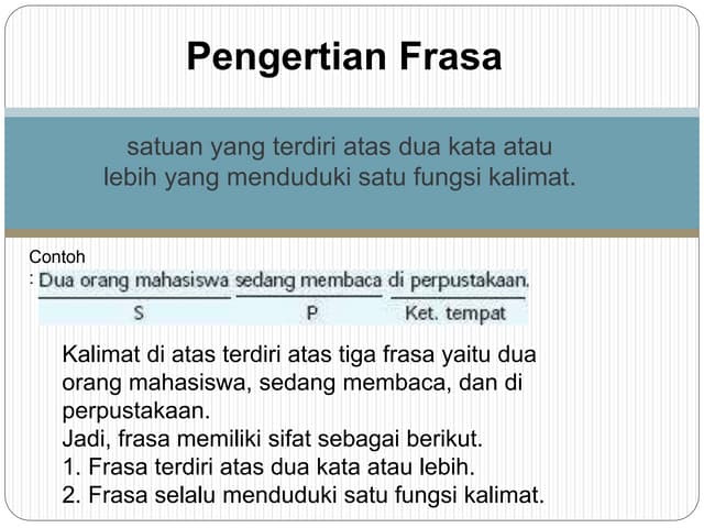 Pengertian Frasa Jurnal Pengertian Frasa Jurnal