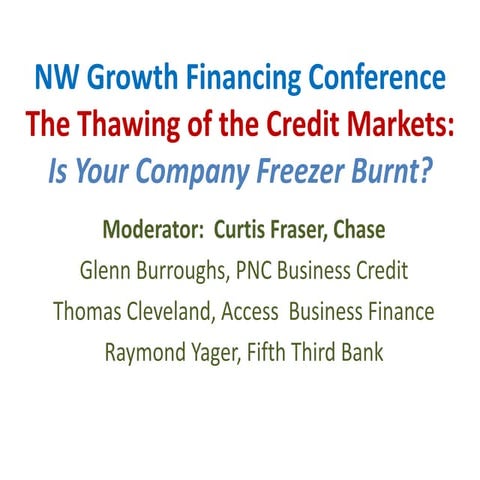 The Thawing of the Credit Markets