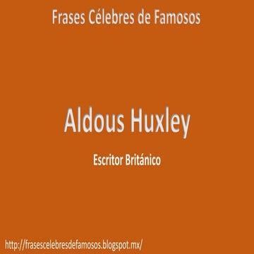 Frases Célebres de Aldous Huxley