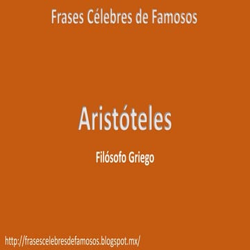 Frases Célebres de Aristóteles