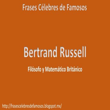 Frases Célebres de Bertrand Russell