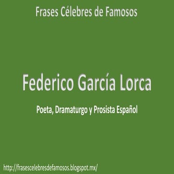 Frases Célebres de Federico García Lorca