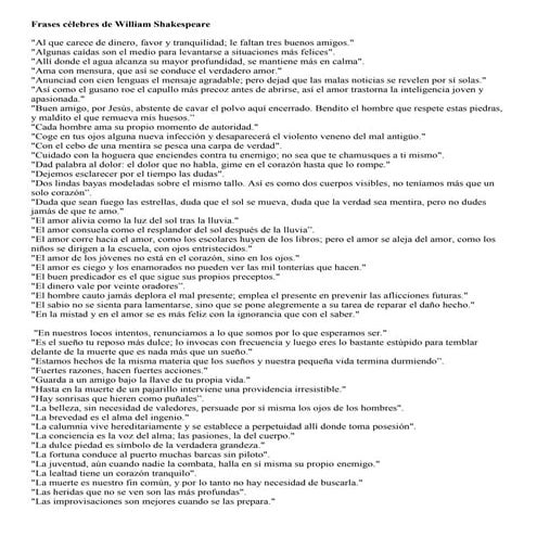 Frases CéLebres De William Shakespeare