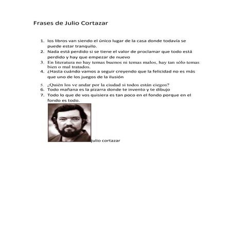 Frases de julio cortazar