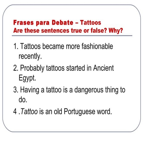 Frases Para Debate – Tattoos