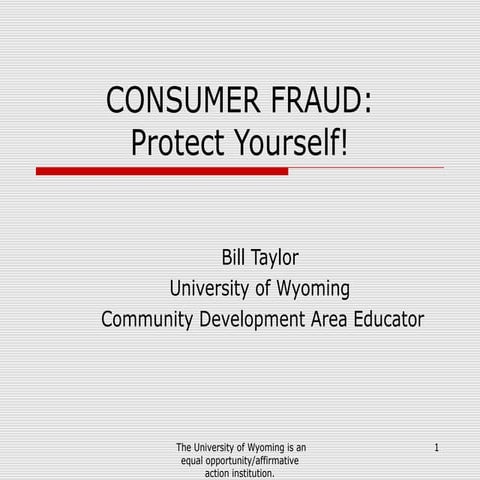 Consumer Fraud