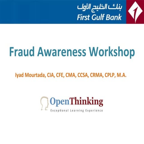 Fraud Awareness Workshop 2015