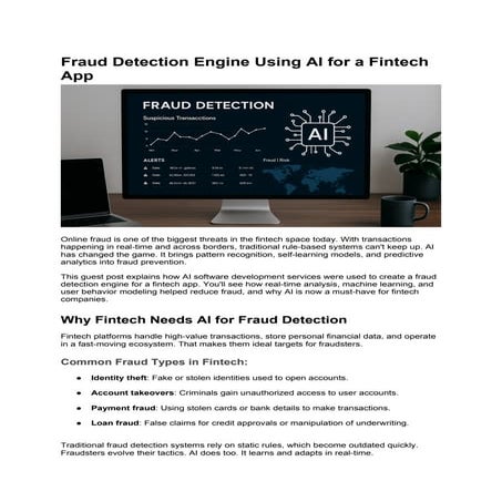 Fraud Detection Engine Using AI for a Fintech App (1).docx